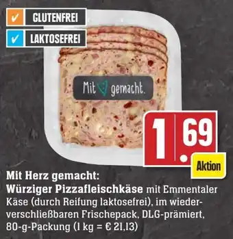 Edeka Neukauf Würziger Pizzafleischkäse 80 g Packung Angebot