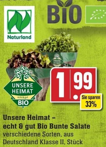 Edeka Neukauf Unsere Heimat echt & gut Bio Bunte Salate Angebot