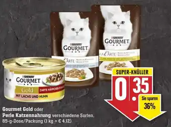 Edeka Neukauf Purina Gourmet Gold oder Perle Katzennahrung 85 g Dose/Packung Angebot