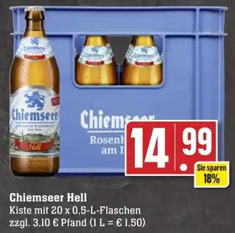 Edeka Neukauf Chiemseer Hell 20x0,5 L Flaschen Angebot