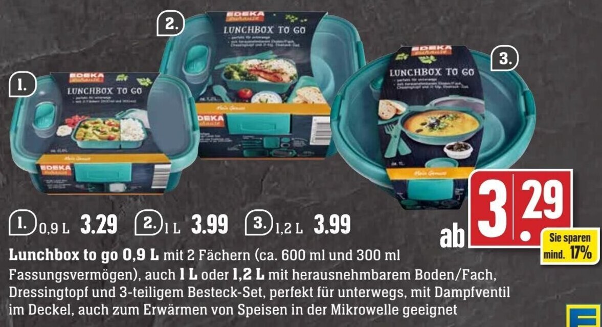 Lunchbox to go Angebot bei Edeka Neukauf