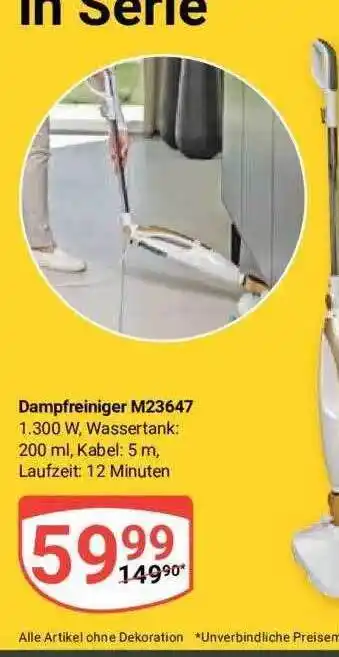 Globus Dampfreiniger m23647 Angebot