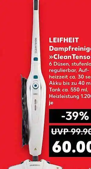 Kaufland Leifheit dampfreiniger cleantenso Angebot