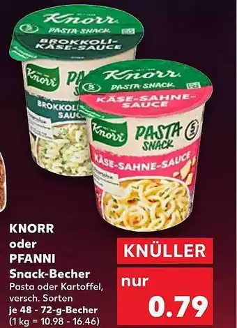 Kaufland Knorr oder pfanni snack-becher Angebot