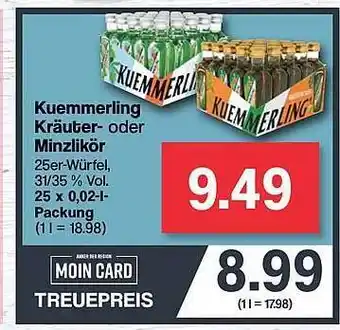 Famila Nord West Kuemmerling kräuter- oder minzlikör Angebot