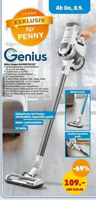 PENNY Genius akku-sauger-set invictus x5 Angebot