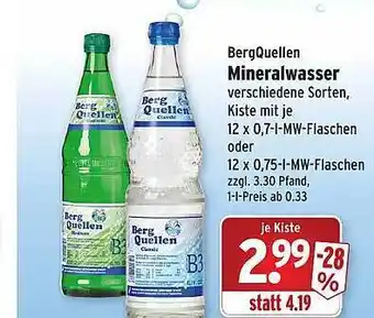 Wasgau Bergquellen mineralwasser Angebot