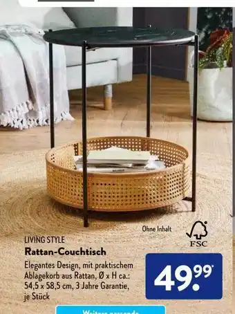 Aldi Süd Living style rattan-couchtisch Angebot