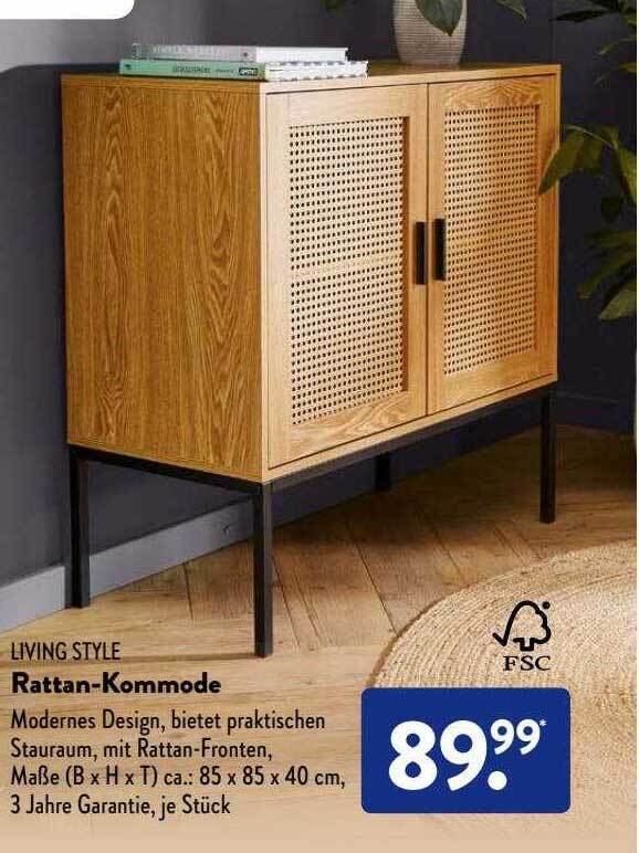 Verwunderlich Rattan Kommode Aldi Bilder
