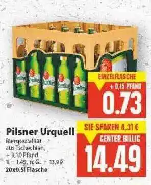 E-Center Pilsner urquell Angebot