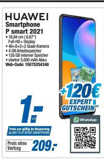 Expert Huawei Smartphone P Smart 2021 Angebot