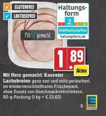 Edeka Mit herz gemacht: kasseler lachsbraten Angebot