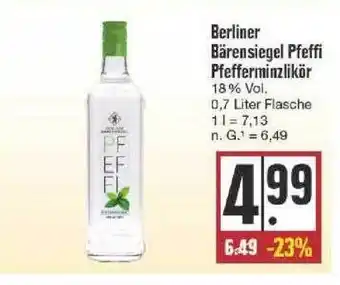 Edeka Berliner bärensiegel pfeffi pfefferminzlikör Angebot