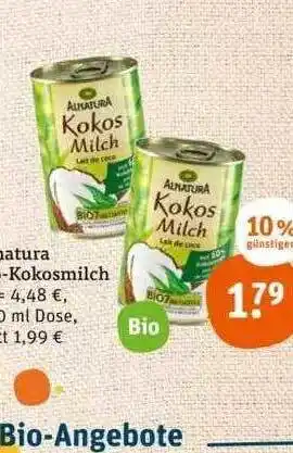 tegut Alnatura kokosmilch Angebot