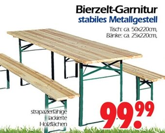 Wreesmann Bierzelt Garnitur stabiles Metallgestell Angebot