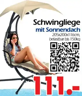 Wreesmann Schwingliege mit Sonnendach Angebot