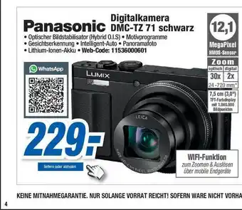 Expert Panasonic Digitalkamera Dmc-tz 71 Schwarz Angebot