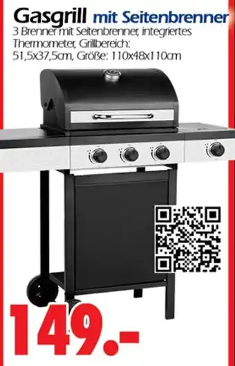 Wreesmann Gasgrill mit Seitenbrenner Angebot