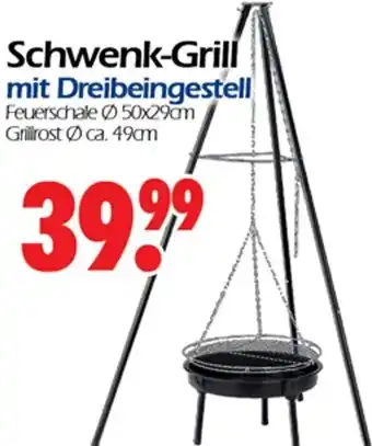 Wreesmann Schwenk Grill mit Dreibeingestell Angebot