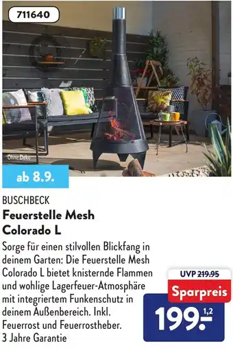 Aldi Süd Buschbeck Feuerstelle Mesh Colorado L Angebot