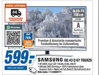 Expert Samsung Gq43q97tguxzg Qled-tv Angebot