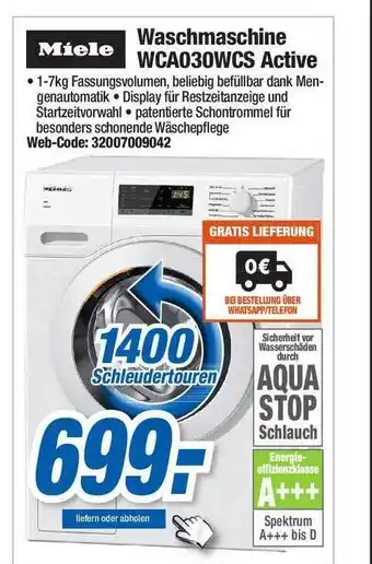 Expert Miele Waschmaschine Wca030wcs Active Angebot