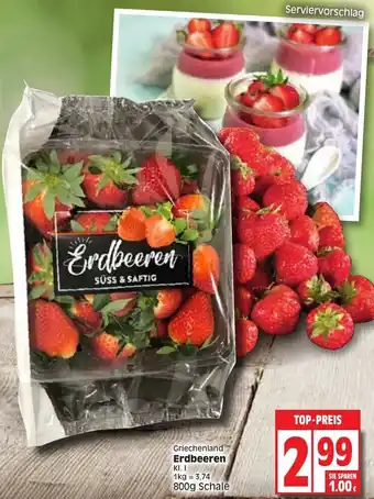 Edeka Griechenland Erdbeeren 800g Schale Angebot