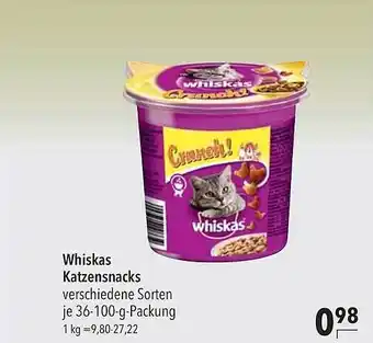 CITTI Markt Whiskas katzensnacks Angebot