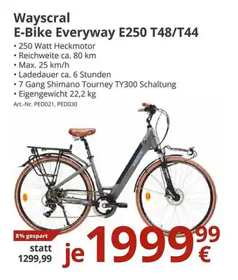 A.T.U. Wayscral e-bike everyway e250 t48-t44 Angebot