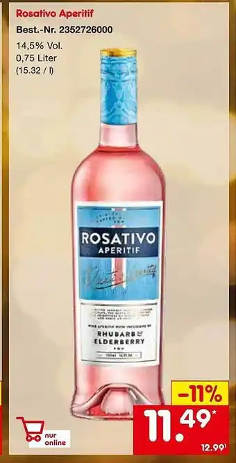 Netto Marken-Discount Rosativo aperitif Angebot