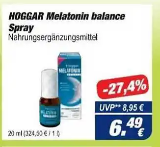 Easy Apotheke Hoggar melatonin balance spray Angebot