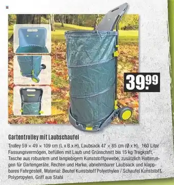 V Baumarkt Gartentrolley mit laubschaufel Angebot