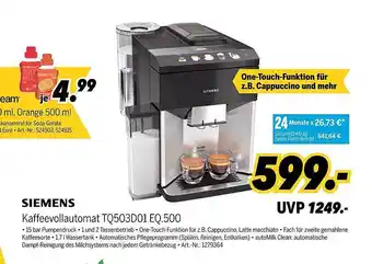 MEDIMAX Siemens kaffeevollautomat tq503d01 eq.500 Angebot