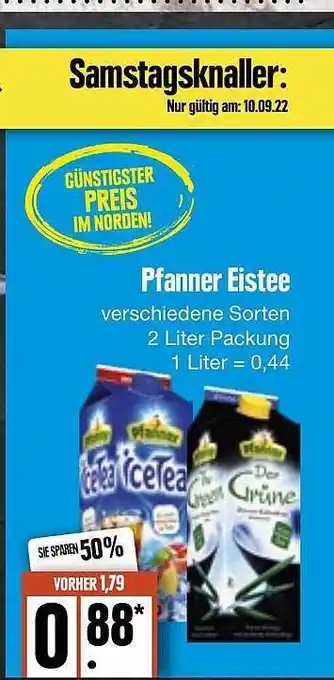 Edeka Frischemarkt Pfanner eistee Angebot