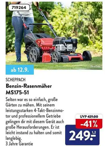 Aldi Nord Scheppach benzin-rasenmäher ms175.51 Angebot