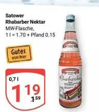 Globus Satower rhabarber nektar Angebot