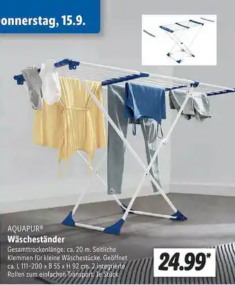 Lidl Aquapur wäscheständer Angebot