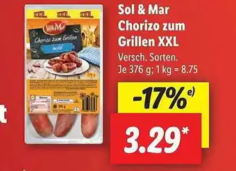 Lidl Sol & mar chorizo zum grillen xxl Angebot