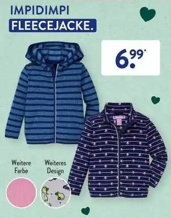 Aldi Süd Impidimpi fleecejacke. Angebot