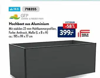 Aldi Süd Hochbeet aus aluminium Angebot