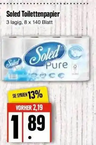 Edeka Soled toilettenpapier Angebot