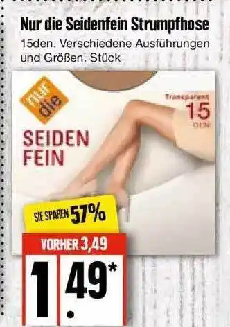 Edeka Nur die seidenfein strumpfhose Angebot