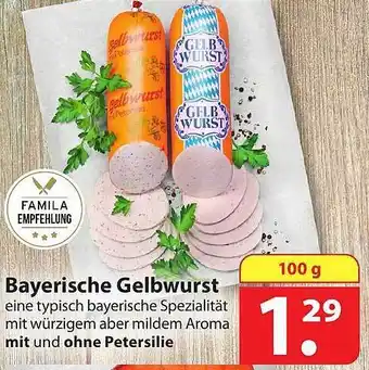 Famila Nord Ost Bayerische gelbwurst Angebot