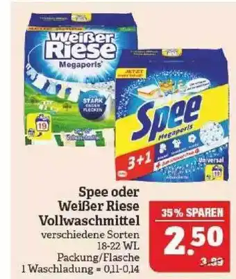 Marktkauf Spee oder weißer riese vollwaschmittel Angebot