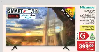 Marktkauf Hisense 4k-uhd-tv 58a6gg Angebot