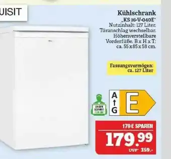 Marktkauf Exquisit kühlschrank ks16-v-040e Angebot