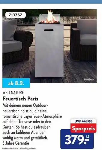 Aldi Süd Wellnature feuertisch paris Angebot