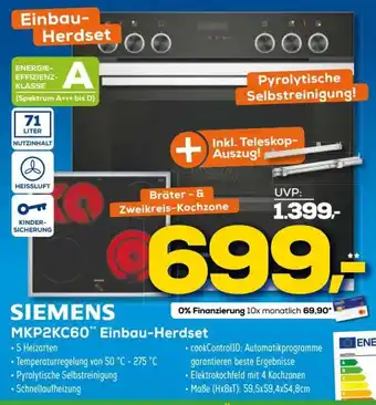 Euronics SIEMENS Einbau-Herdset l MKP2KC60" Angebot