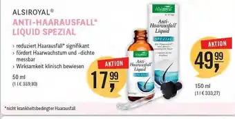 Reformhaus Bacher Alsiroyal anti-haarausfall liquid spezial Angebot