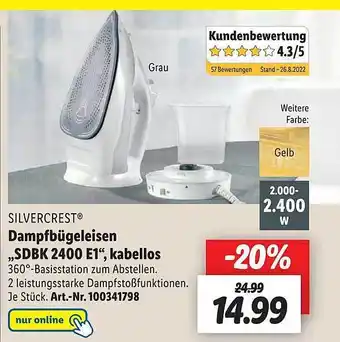 Lidl Dampfbügeleisen Angebot